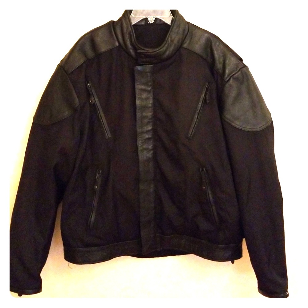 Men's UNIK Motorcycle Leather & Nylon Jacket